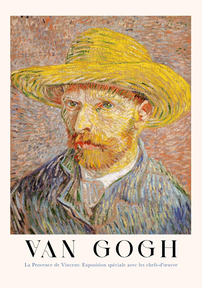 Self-Portrait with a Hat Art Poster by Van Gogh