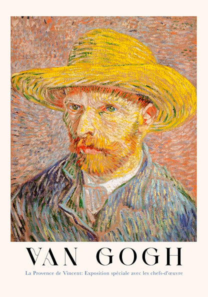 Self-Portrait with a Hat Art Poster by Van Gogh