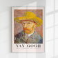 Self-Portrait with a Hat Art Poster by Van Gogh