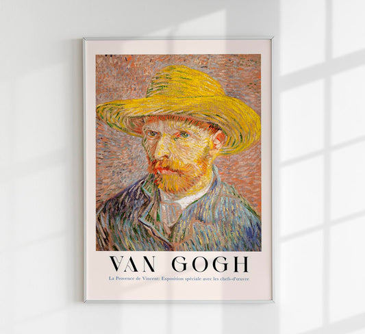 Self-Portrait with a Hat Art Poster by Van Gogh