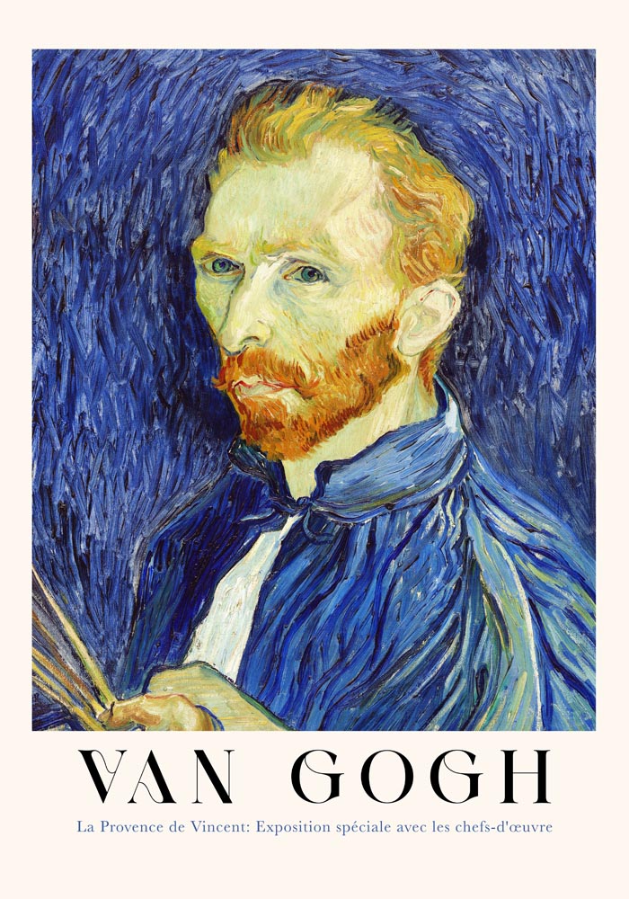 Self-Portrait Blue Art Poster by Van Gogh