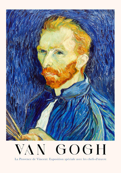 Self-Portrait Blue Art Poster by Van Gogh