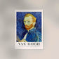 Self-Portrait Blue Art Poster by Van Gogh