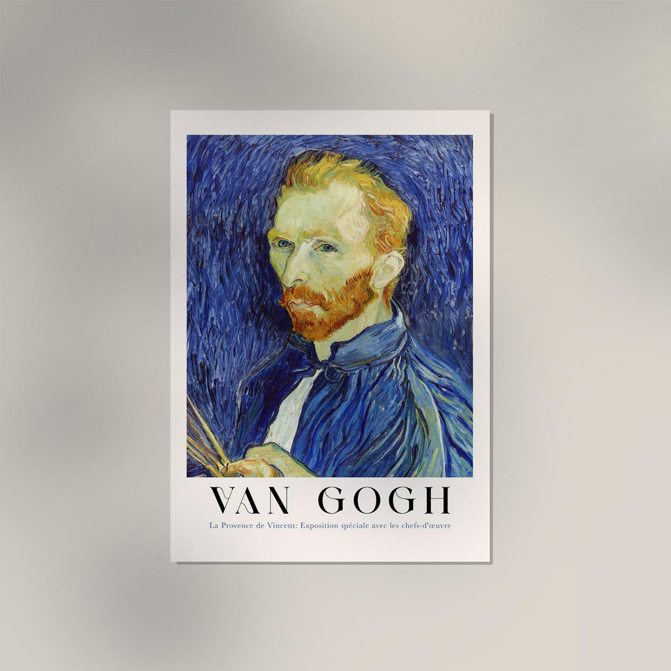 Self-Portrait Blue Art Poster by Van Gogh