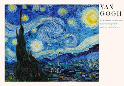 Starry Night Art Poster by Van Gogh