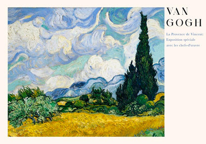 Wheat Field Art Poster by Van Gogh