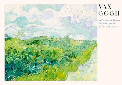 Green Wheat Fields Auvers Art Poster by Van Gogh