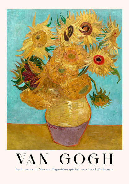 Vase with Twelve Sunflowers Art Poster by Van Gogh