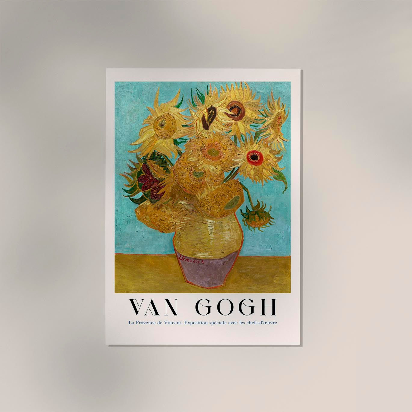 Vase with Twelve Sunflowers Art Poster by Van Gogh