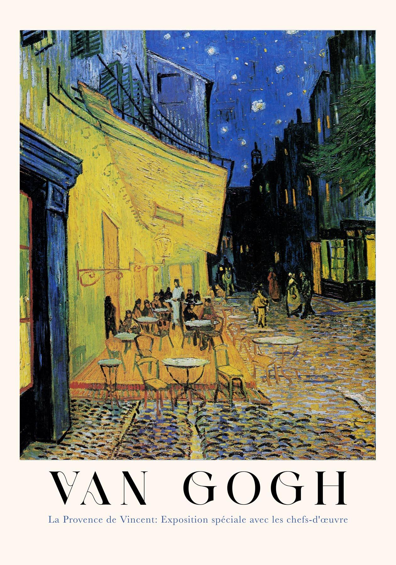 Cafe Terrace at night Art Poster by Van Gogh