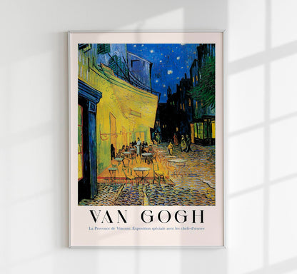 Cafe Terrace at night Art Poster by Van Gogh