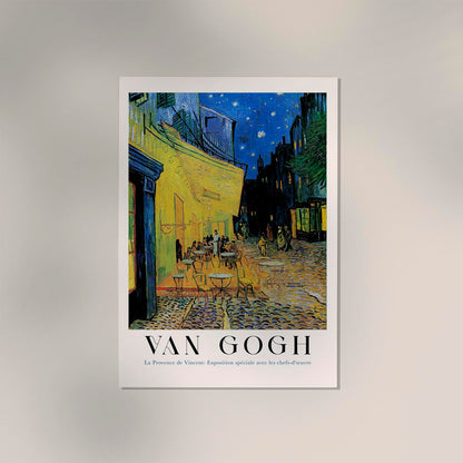 Cafe Terrace at night Art Poster by Van Gogh