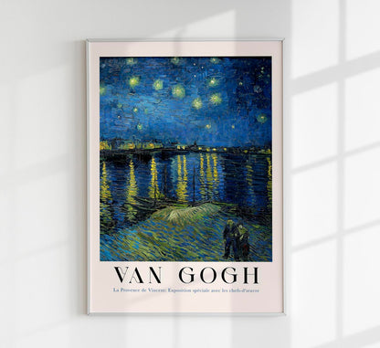 Starry Night Over the Rhone Art Poster by Van Gogh