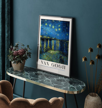 Starry Night Over the Rhone Art Poster by Van Gogh