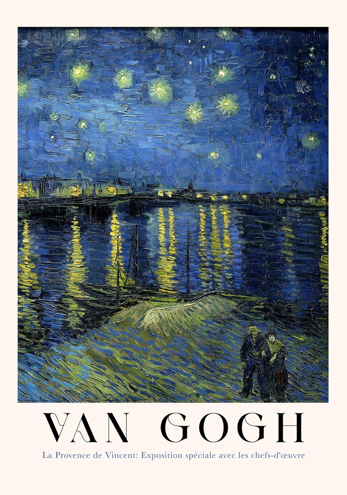 Starry Night Over the Rhone Art Poster by Van Gogh