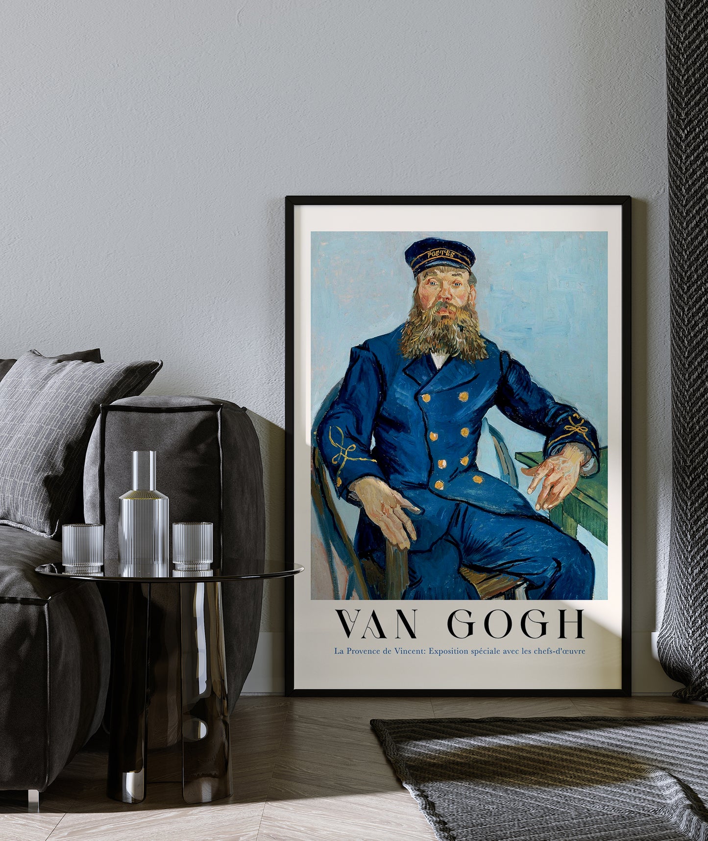 Portrait of the Postman Joseph Roulin Exhibition Art Poster by Van Gogh