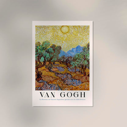 Olive Trees Exhibition Art Poster by Van Gogh