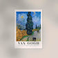 Road with Cypress and Star Exhibition Art Poster by Van Gogh