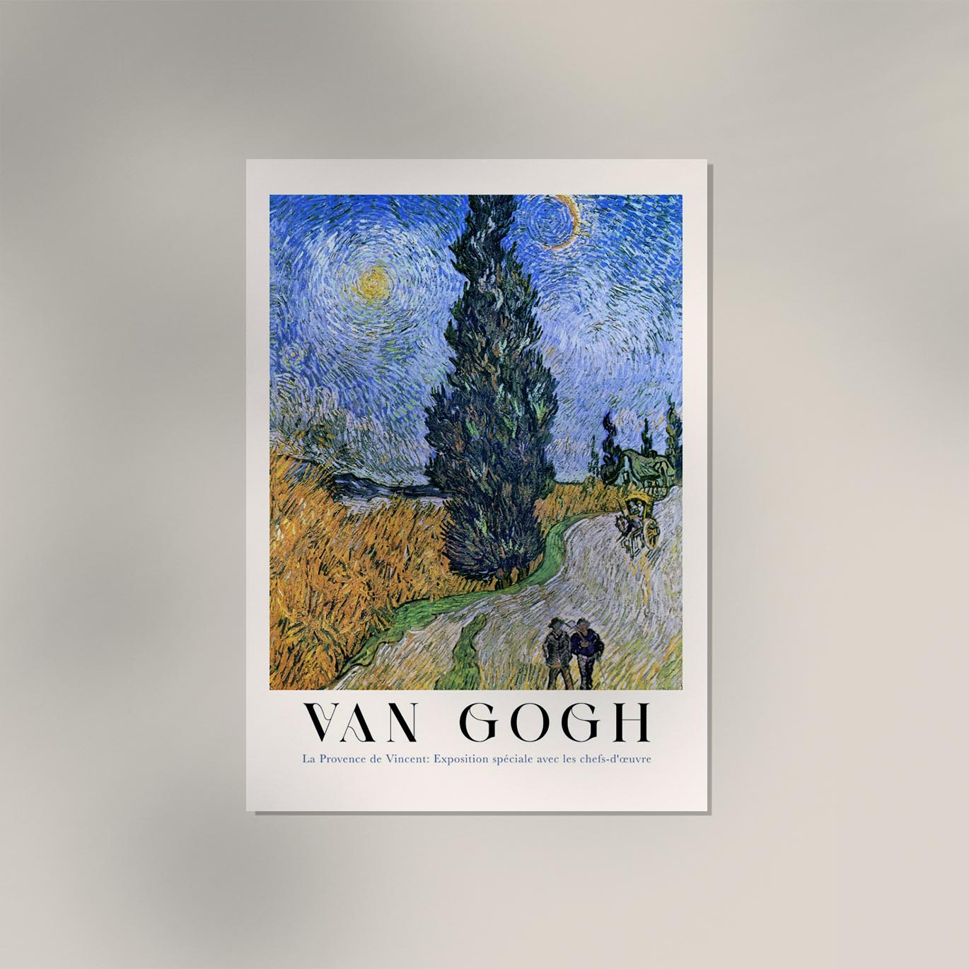 Road with Cypress and Star Exhibition Art Poster by Van Gogh