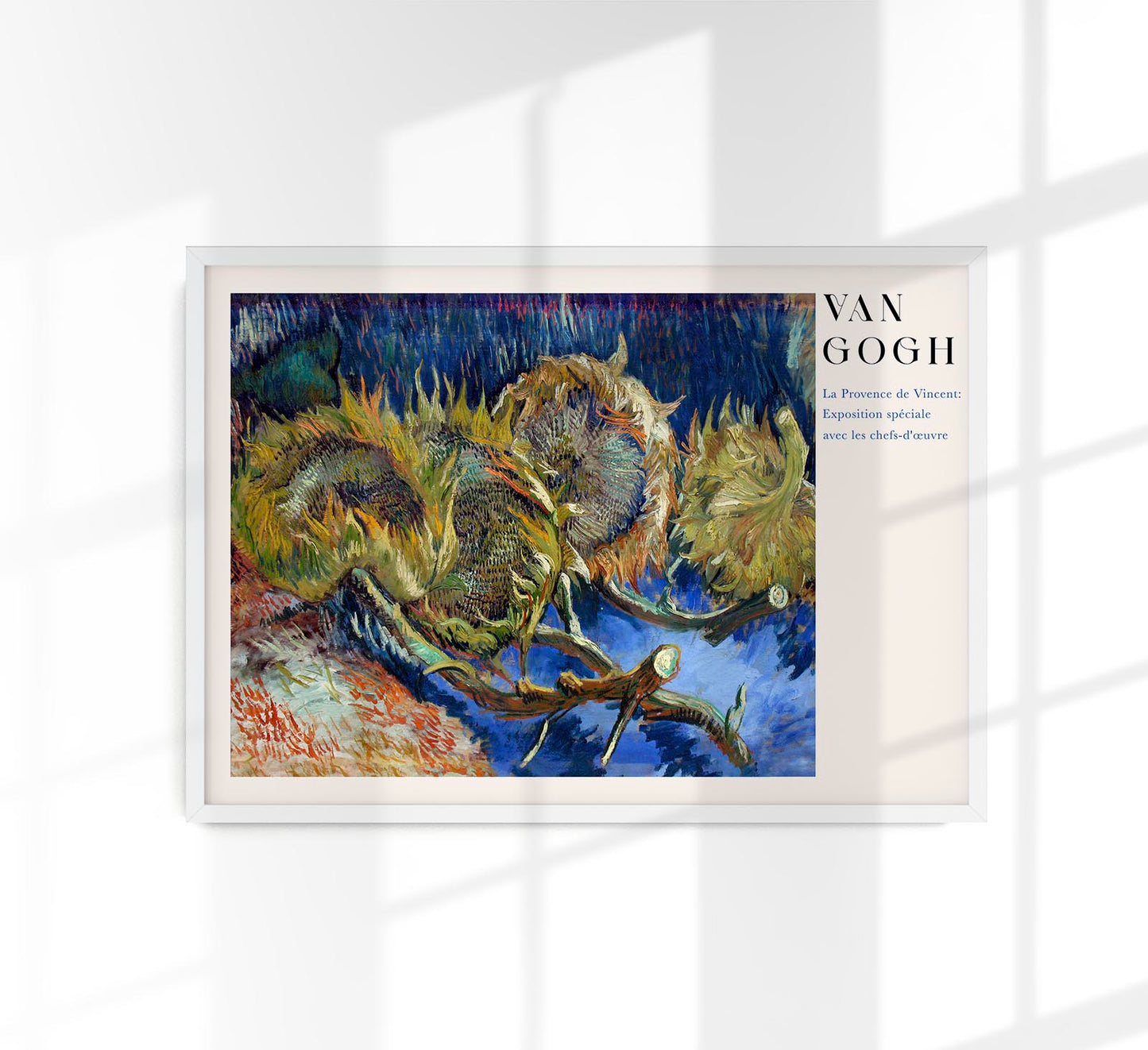 Four Withered Sunflowers Exhibition Art Poster by Van Gogh