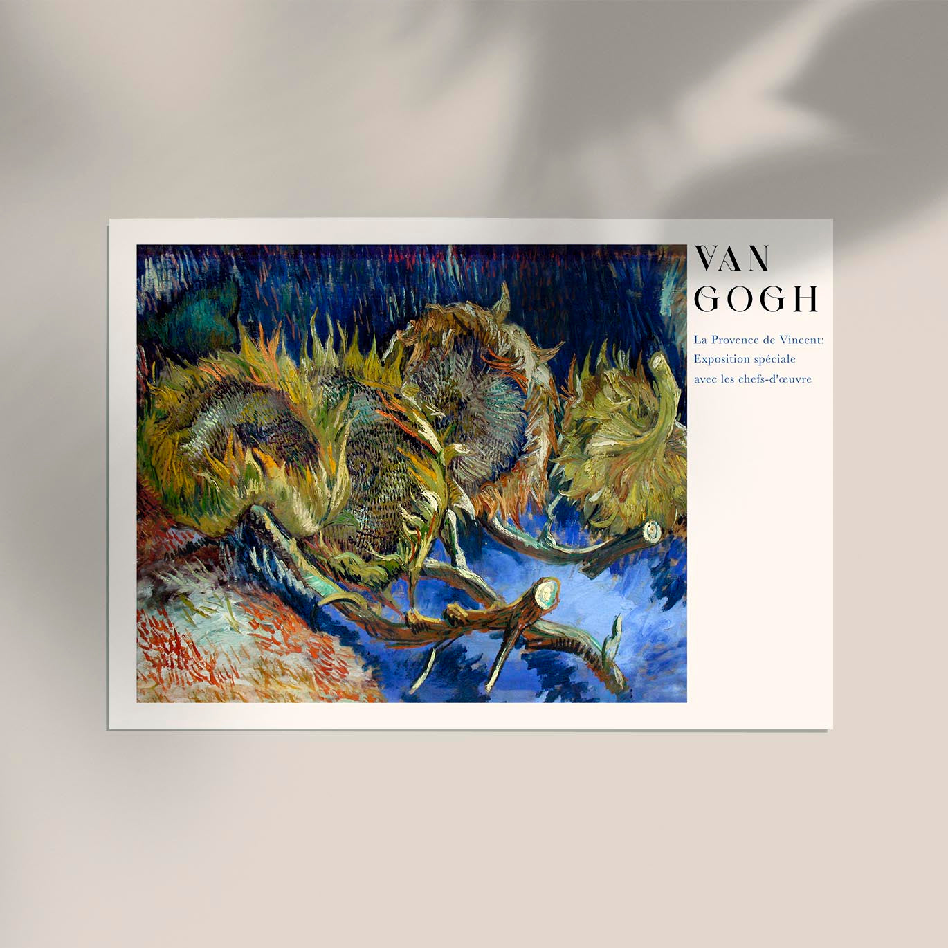 Four Withered Sunflowers Exhibition Art Poster by Van Gogh