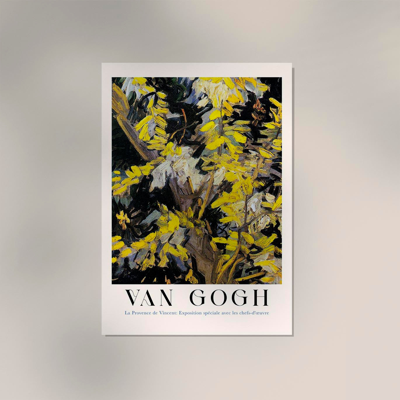 Blossoming Acacia Branches Exhibition Art Poster by Van Gogh