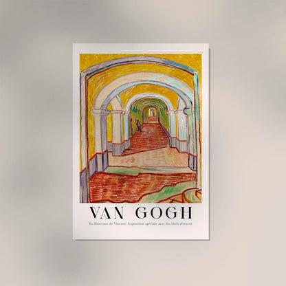 Corridor in the Asylum Exhibition Art Poster by Van Gogh