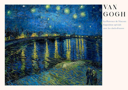 Starry Night Over the Rhone Exhibition Art Poster by Van Gogh