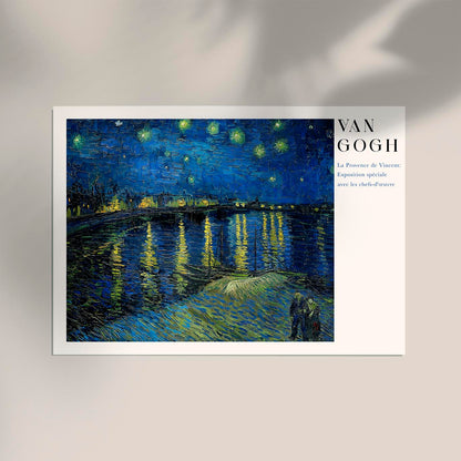 Starry Night Over the Rhone Exhibition Art Poster by Van Gogh