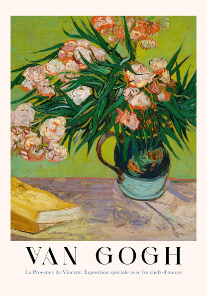 Vertical Oleanders Exhibition Art Poster by Van Gogh