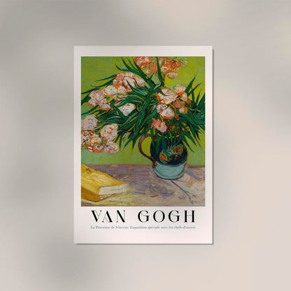 Vertical Oleanders Exhibition Art Poster by Van Gogh