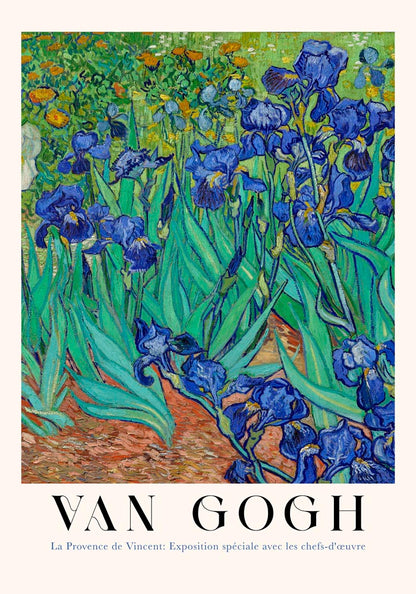 Iris in the field Exhibition Art Poster by Van Gogh