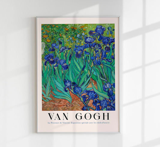 Iris in the field Exhibition Art Poster by Van Gogh
