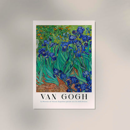 Iris in the field Exhibition Art Poster by Van Gogh