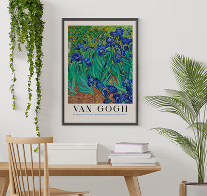 Iris in the field Exhibition Art Poster by Van Gogh