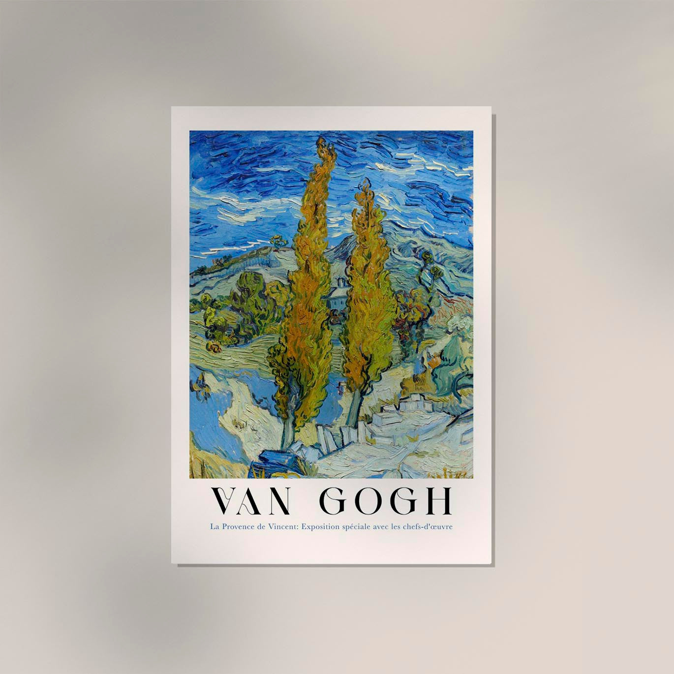 The Poplars at Saint-Rémy Exhibition Art Poster by Van Gogh