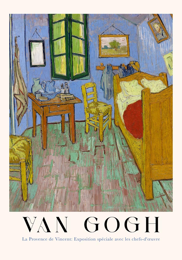 The Bedroom Vertical Exhibition Art Poster by Van Gogh