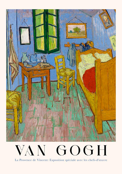 The Bedroom Vertical Exhibition Art Poster by Van Gogh