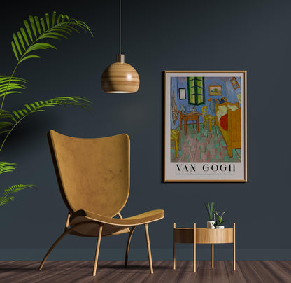 The Bedroom Vertical Exhibition Art Poster by Van Gogh