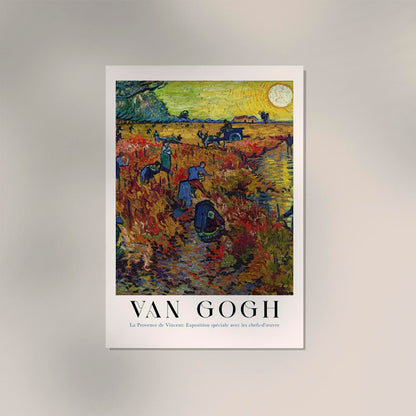 The Red Vineyard Exhibition Art Poster by Van Gogh