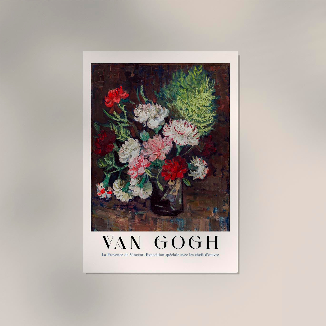 Vase with Carnations Exhibition Art Poster by Van Gogh