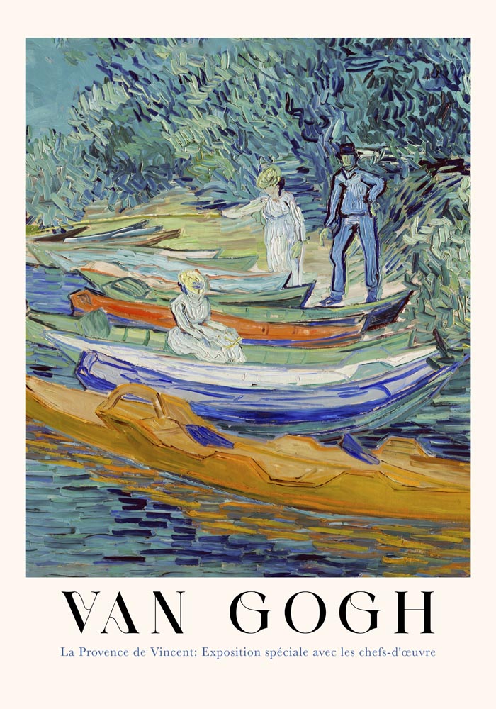 Bank of the Oise at Auvers Exhibition Art Poster by Van Gogh