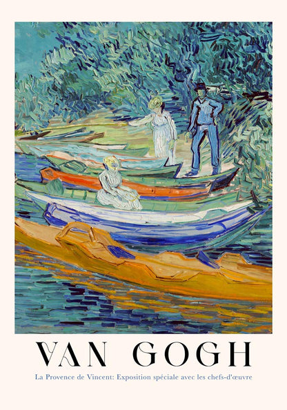 Bank of the Oise at Auvers Exhibition Art Poster by Van Gogh