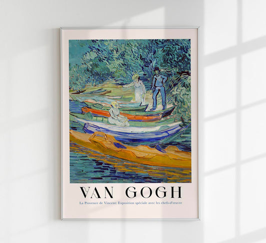 Bank of the Oise at Auvers Exhibition Art Poster by Van Gogh