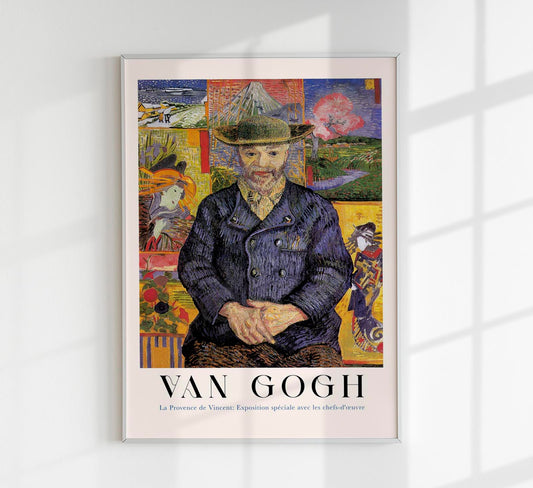 Portrait of Père Tanguy Exhibition Art Poster by Van Gogh