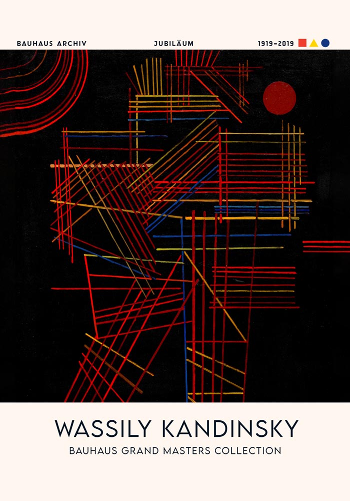 Colored Sticks by Wassily Kandinsky Exhibition Poster