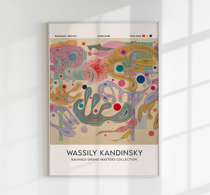 Pink abstract Kandinsky Set of 2 Prints