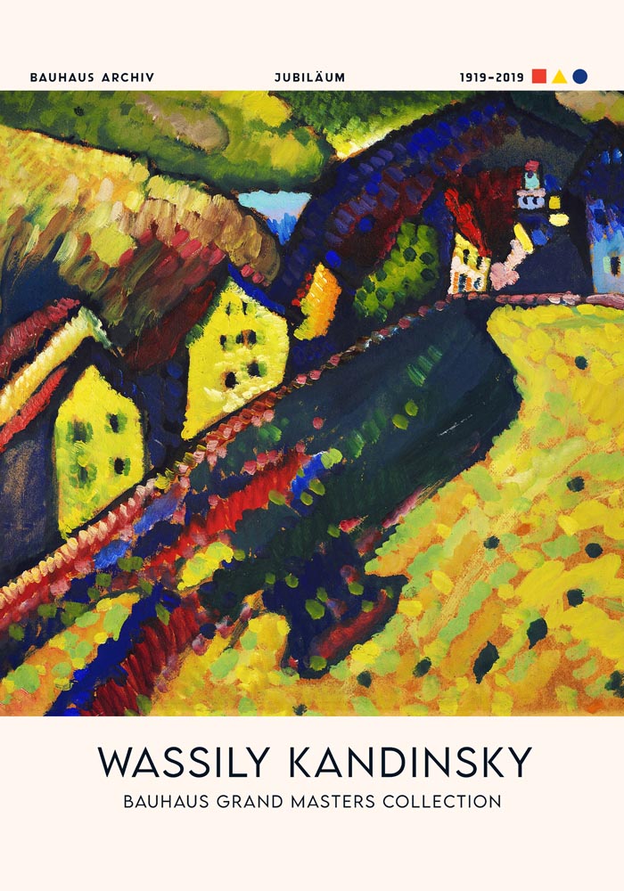 Houses at Murnau by Wassily Kandinsky Exhibition Poster