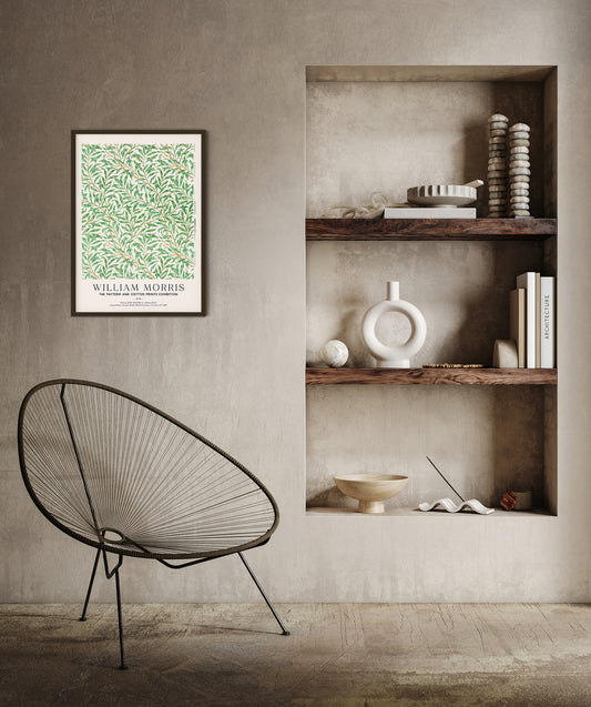 William Morris Vintage Willow Art Exhibition Poster