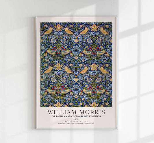 William Morris Strawberry Thief Art Exhibition Poster